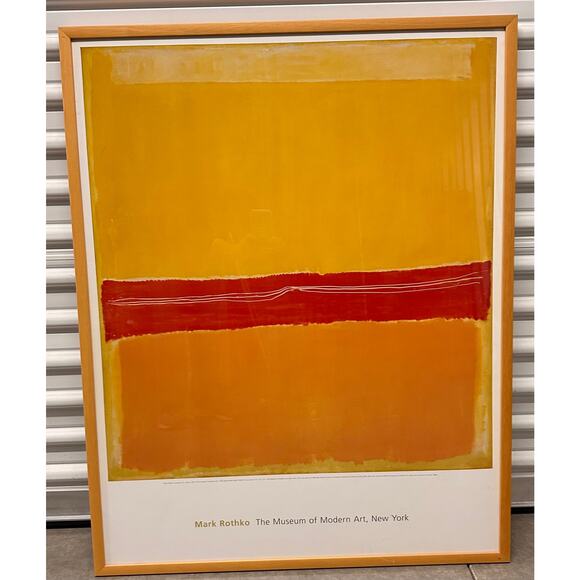 Mark Rothko No. 5/22 MoMa New York 2000 Exhibition Framed Abstract Art Print - Picture 2 of 7